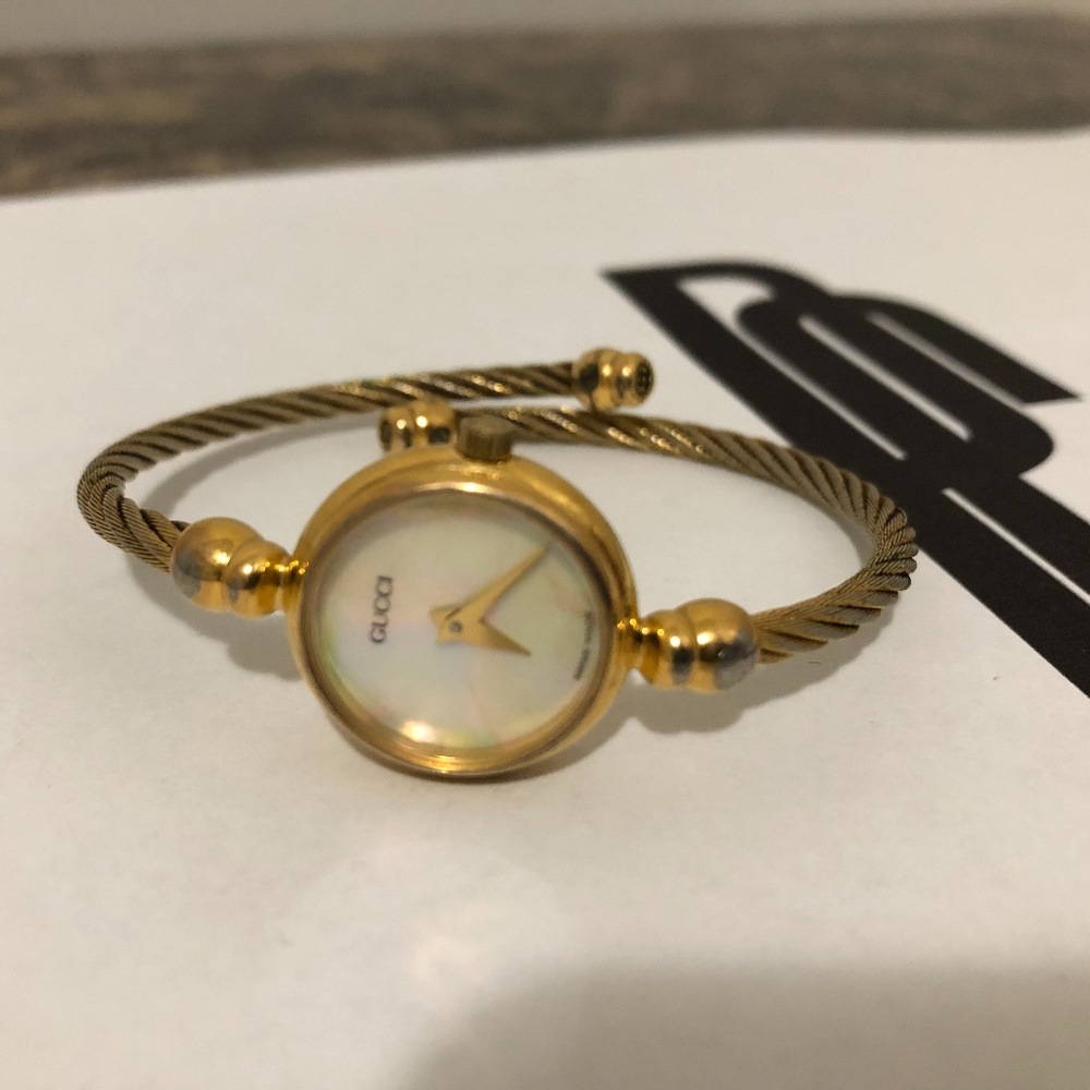 Gucci 2047.1L Gold-Plated Rope Cable Watch